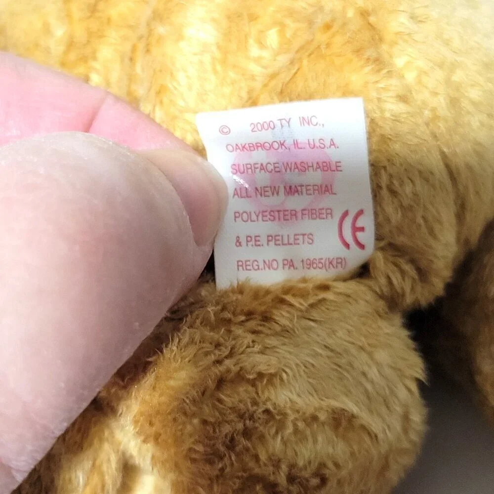 Ty Beanie Baby Cashew The Bear NWT 2000 Retired Brown Plush Toy Doll with Tag